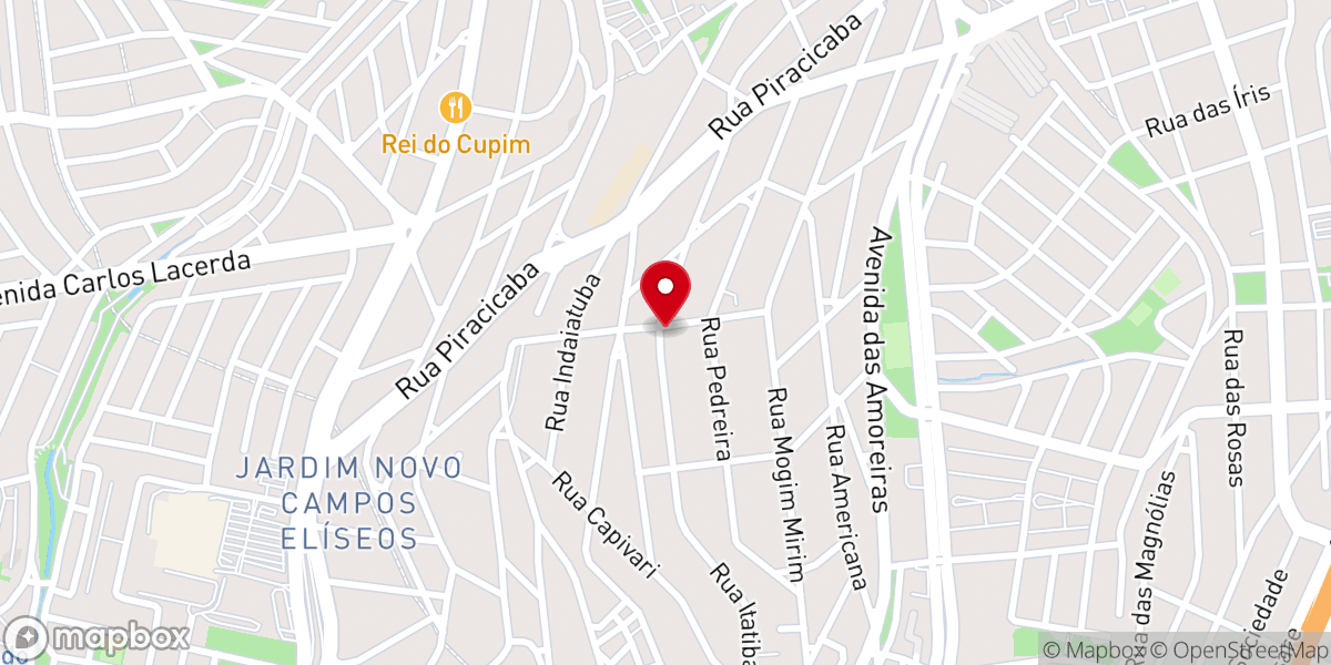 Map showing location of Igreja Batista de Novo Campos Eliseos