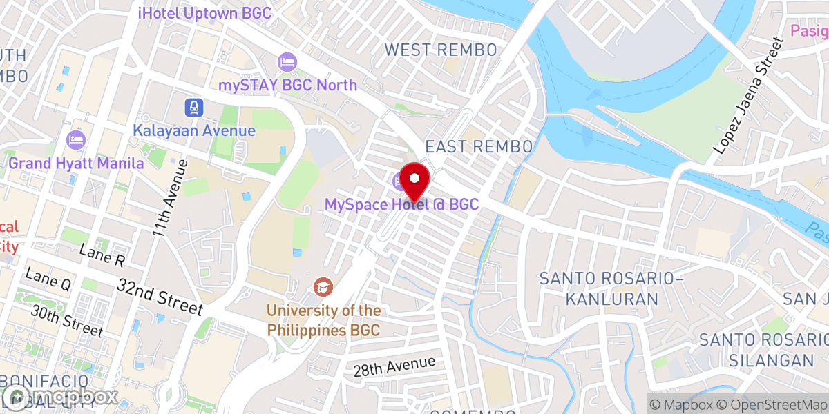 Map showing location of Mighty Fortress Baptist Church - Taguig City