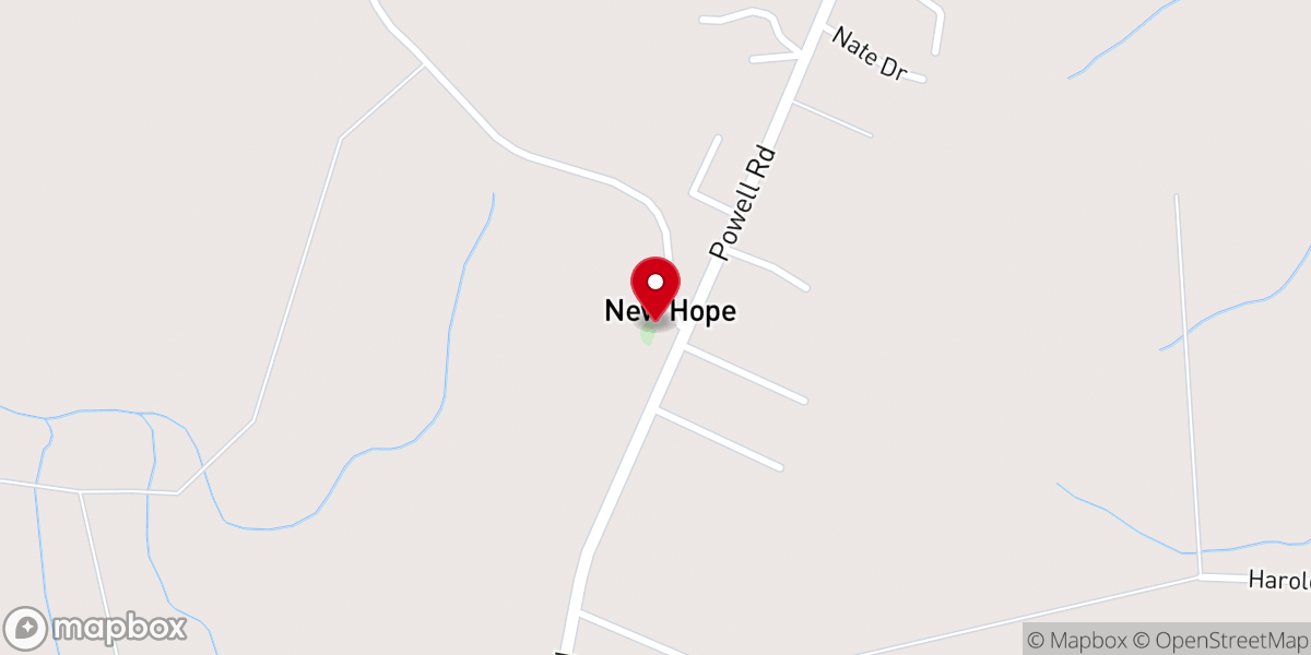 Map showing location of New Hope Union Methodist Episcopal Church Sampit