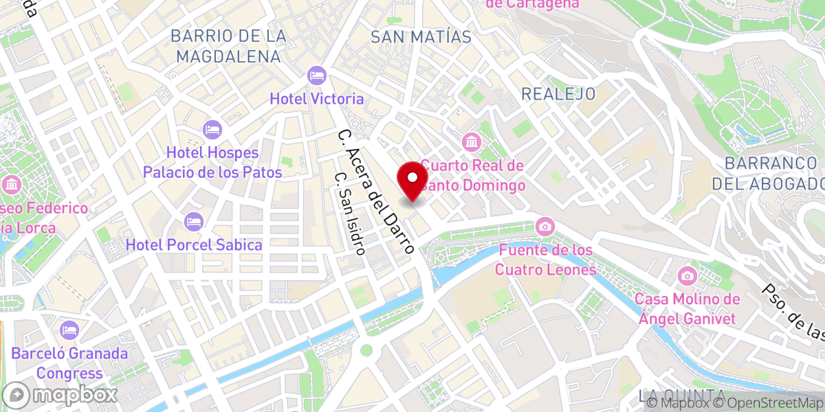 Map showing location of Basílica de la Virgen de las Angustias