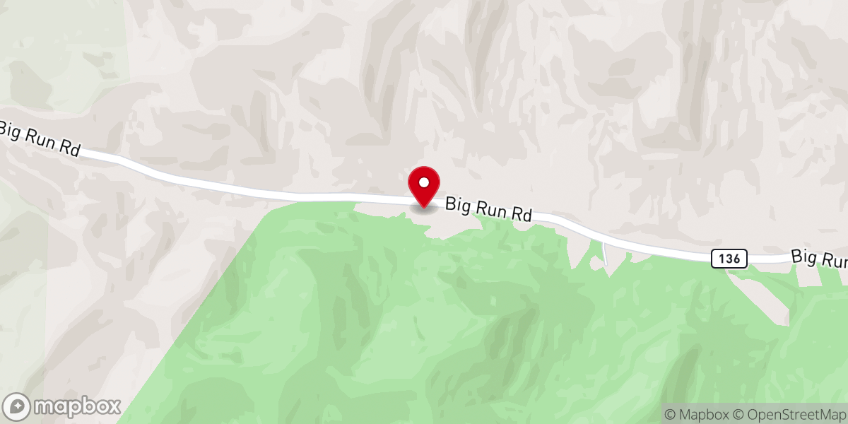 Map showing location of Big Run Community Church