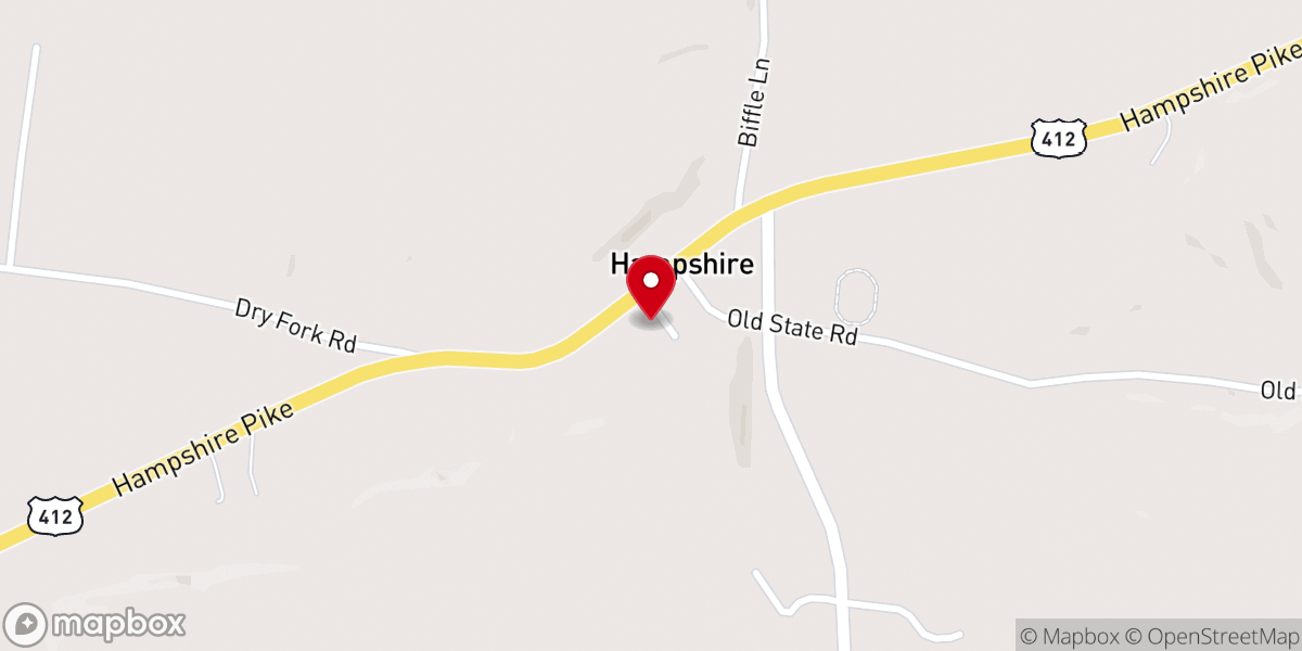 Map showing location of Hampshire Community Chrch