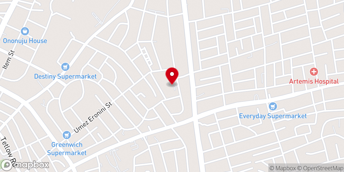 Map showing location of Holy Cross Catholic Church