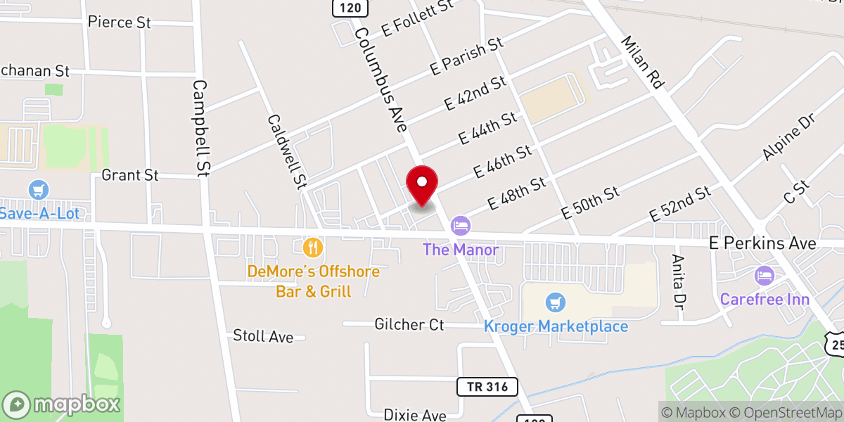 Map showing location of Community Church of Strause Lane