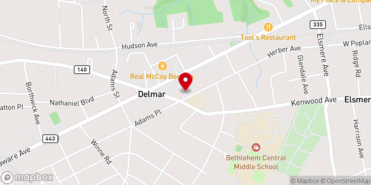 Map showing location of St Thomas the Apostle Church
