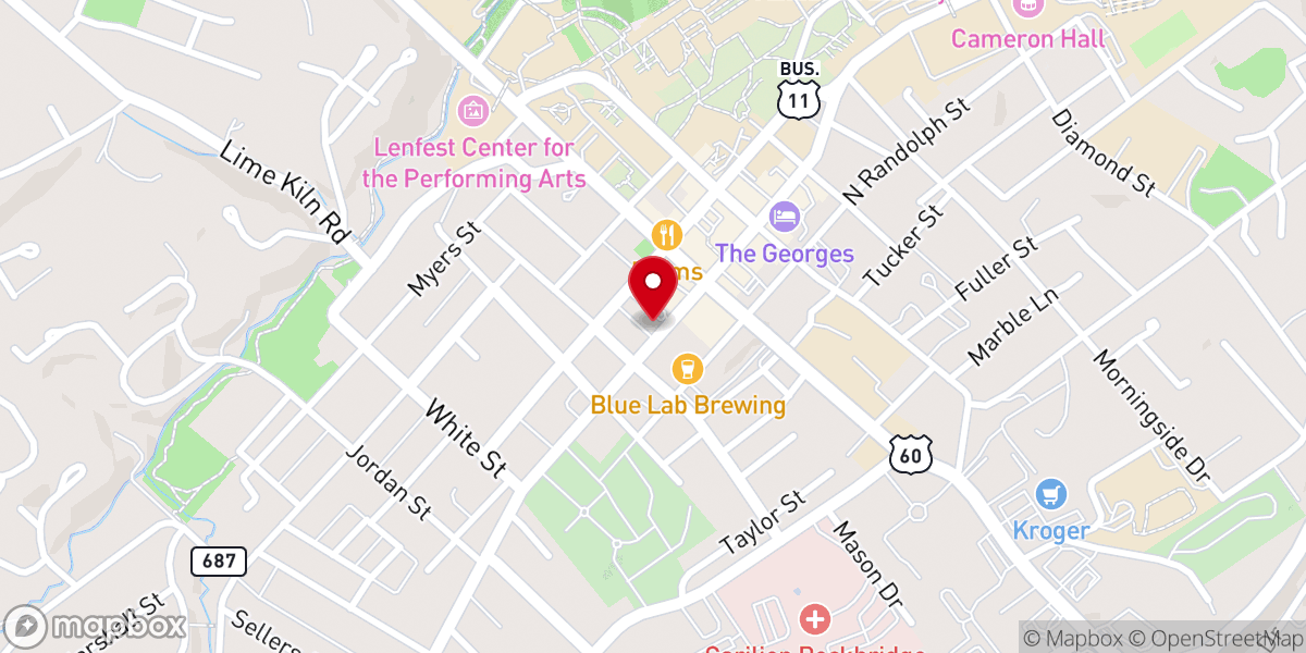Map showing location of Trinity United Methodist Church