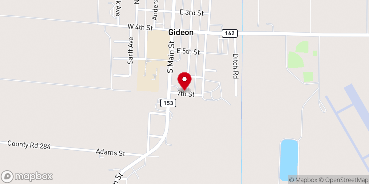 Map showing location of Stanfield General Baptist Church