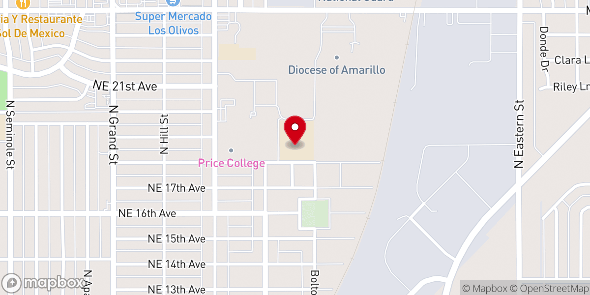 Map showing location of Sisters of St. Francis Convent