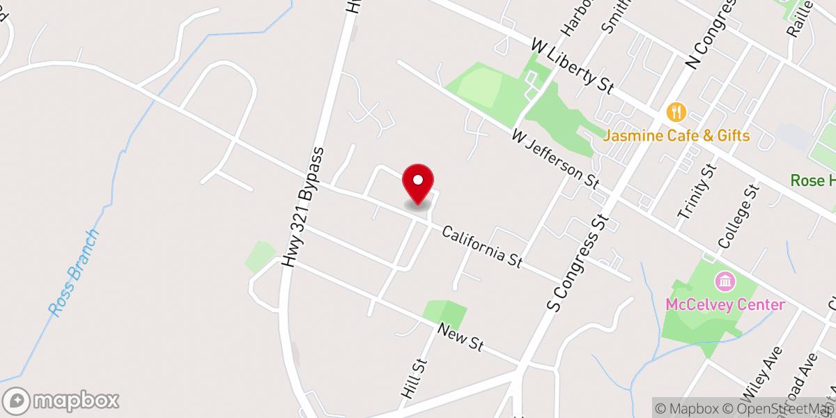 Map showing location of Clinton Chapel AME Zion Church