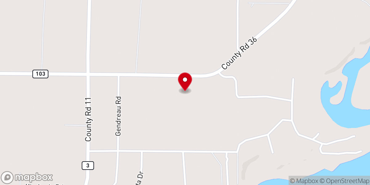 Map showing location of Crosslake Christian Assembly of God Church