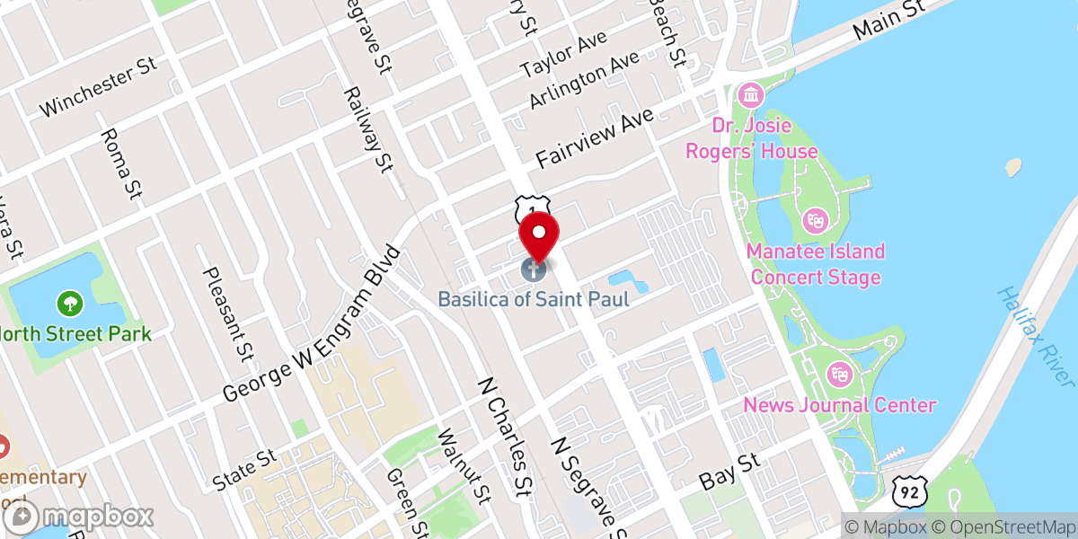 Map showing location of Iglesia san pablo