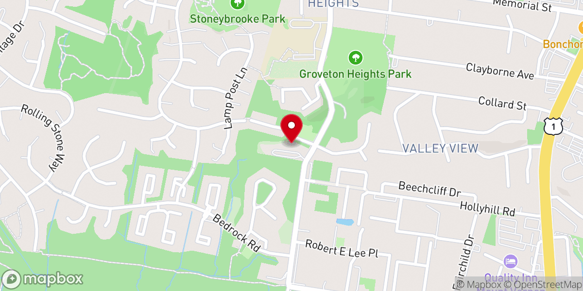 Map showing location of Huntley Methodist Church