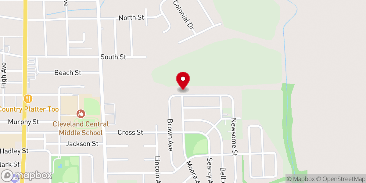Map showing location of Water Way Apostolic Faith Church