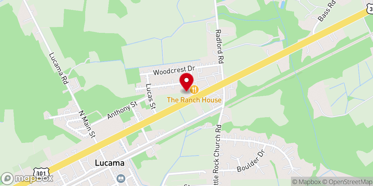 Map showing location of Lucama Independent Holiness Church