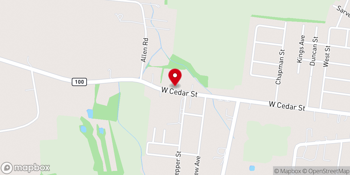 Map showing location of Faith Baptist Church and Academy