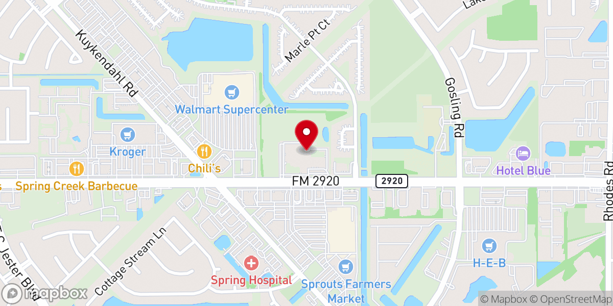 Map showing location of Klein United Methodist Church