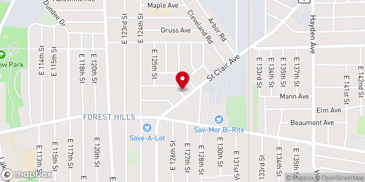 Map showing location of Changing Lives Ministries
