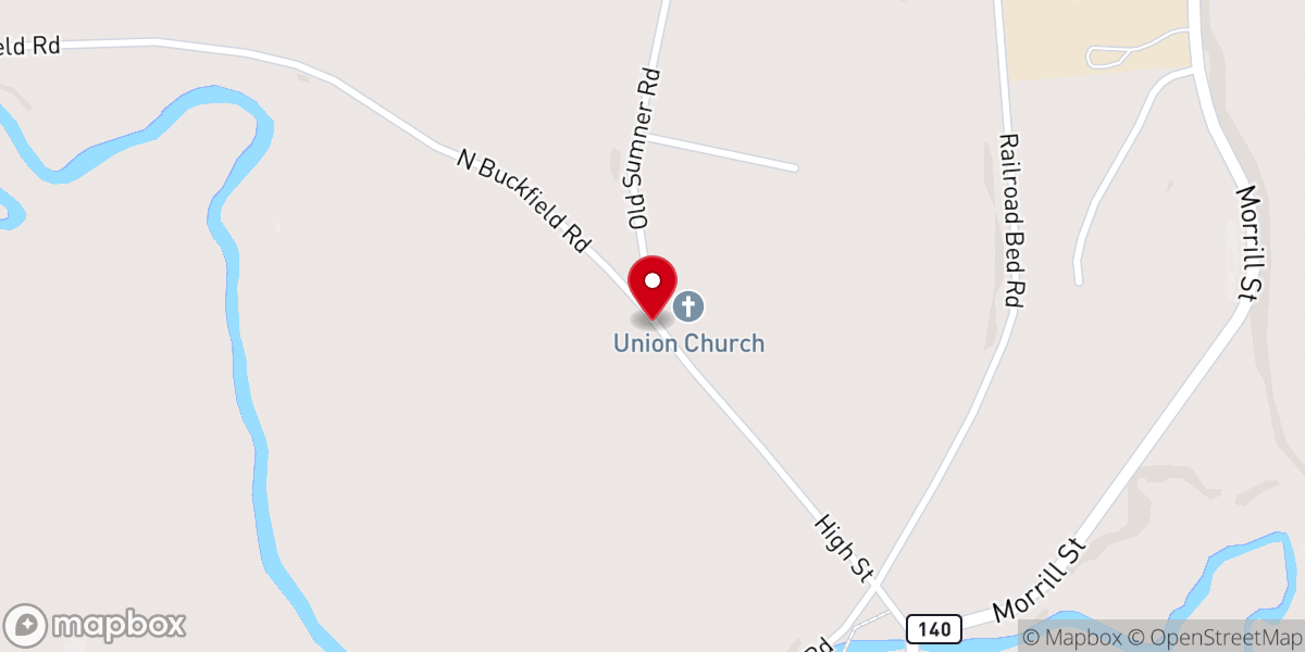 Map showing location of Union Church