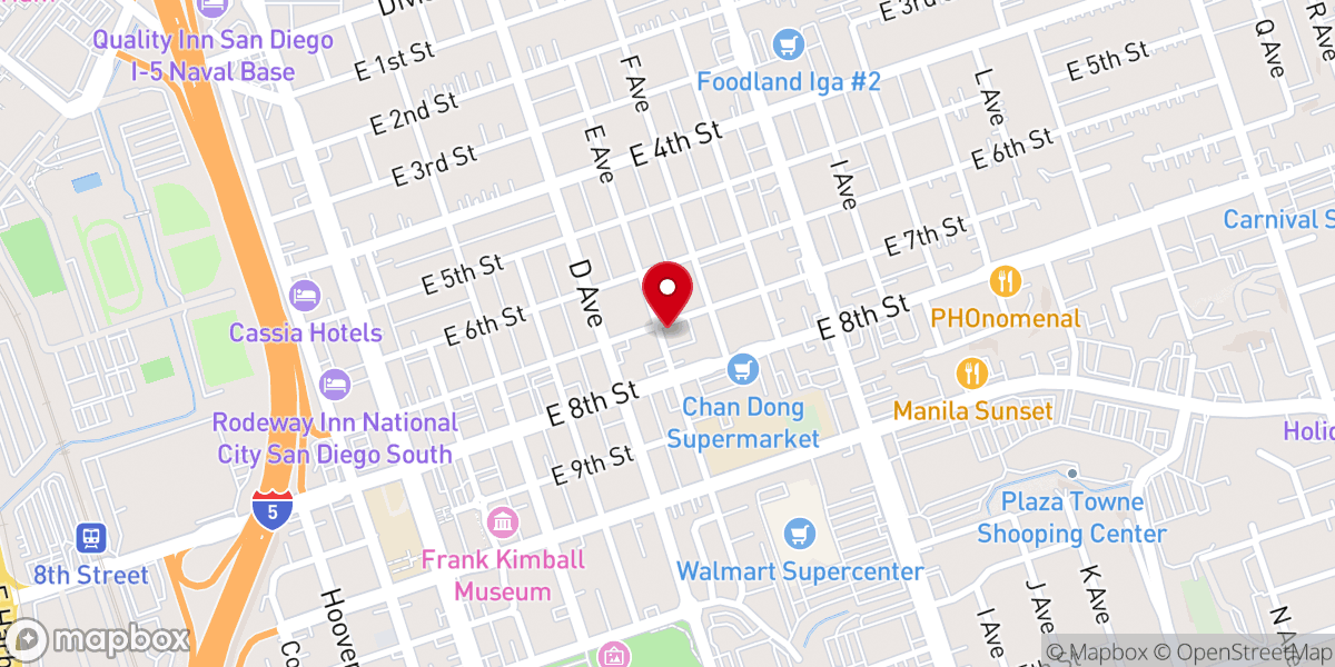 Map showing location of St. Mary's Ortmann Center