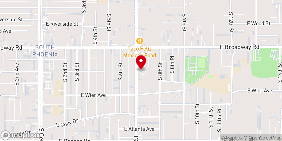 Map showing location of El Faro Spanish Baptist Church