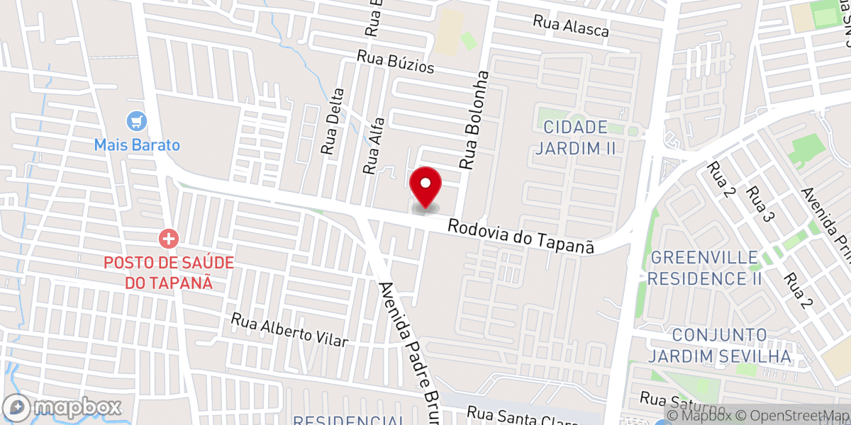 Map showing location of Igreja Batista