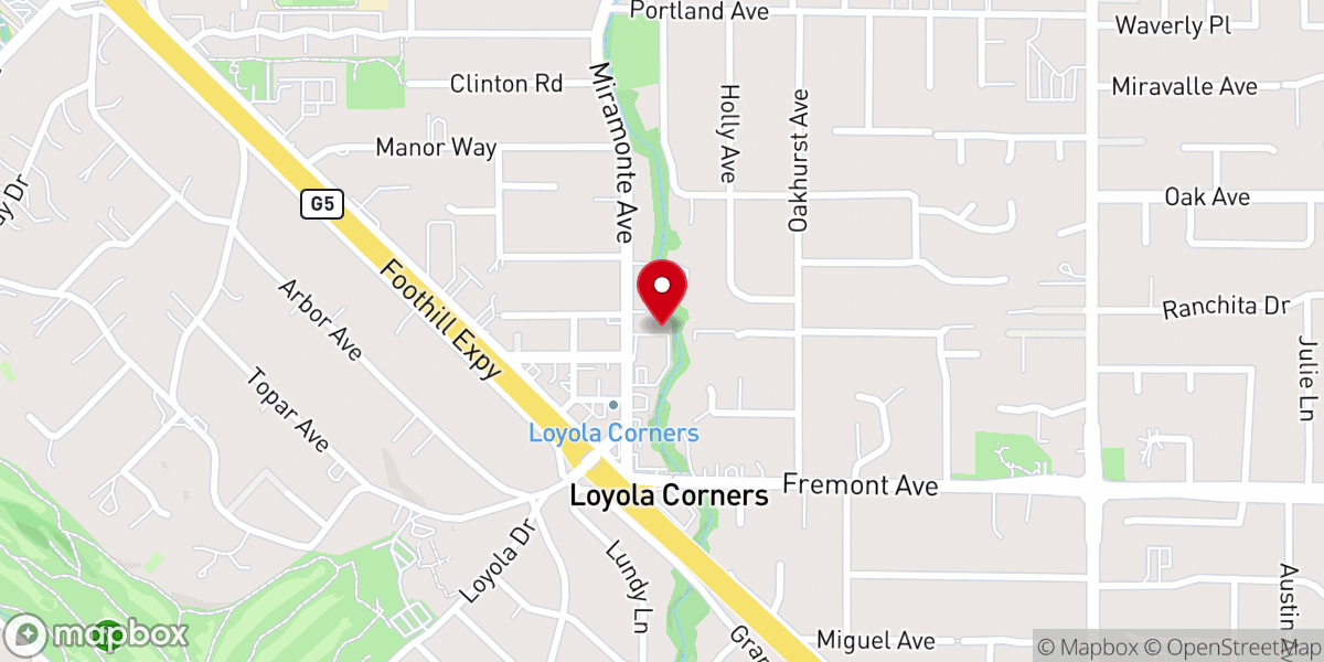 Map showing location of Logos Baptist Church of Los Altos California