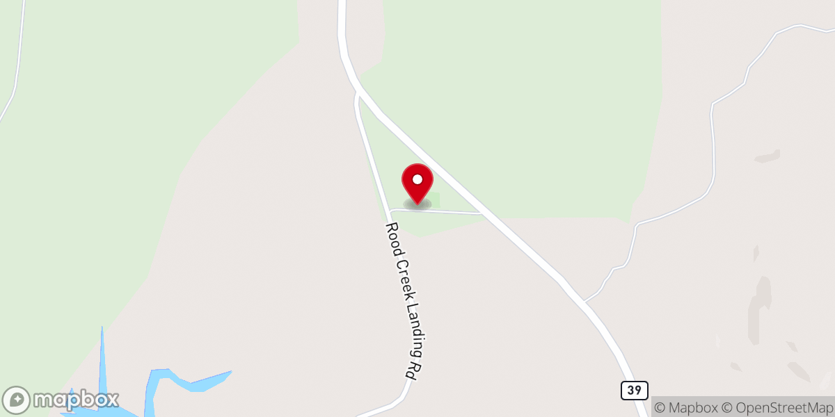 Map showing location of Mount McKeithan Church