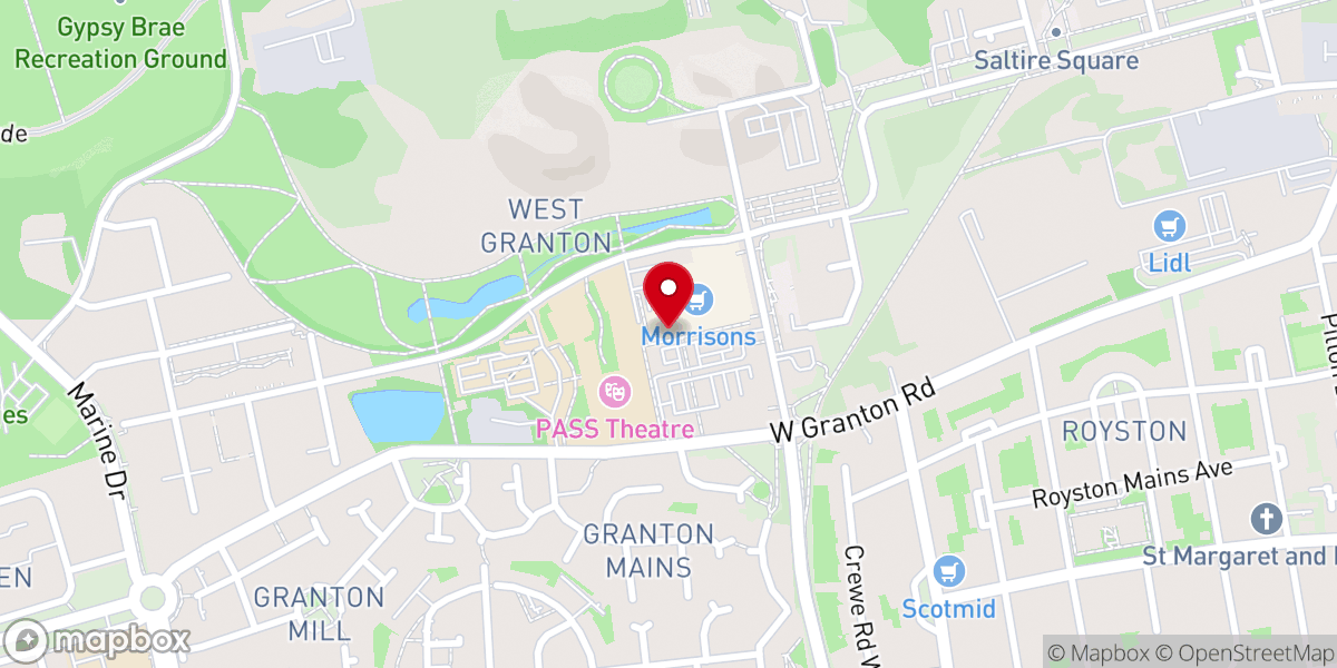 Map showing location of Restoration Royal Mega Church Edinburgh (RRMC Edinburgh)