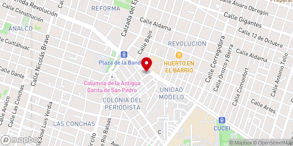 Map showing location of Iglesia Cristiana Bethania