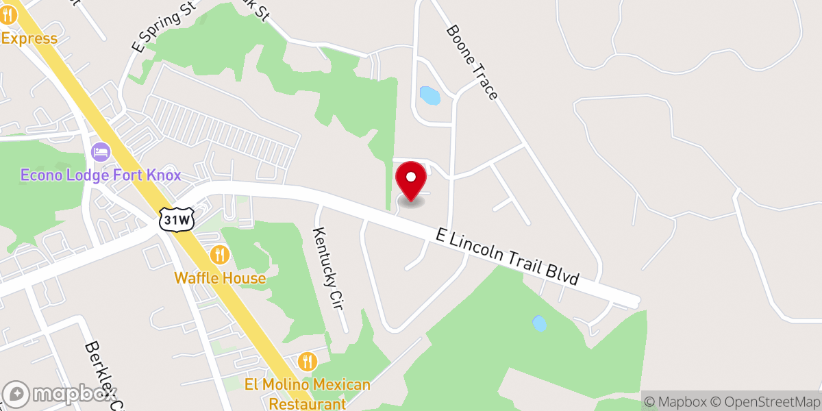 Map showing location of Faith Lutheran Church
