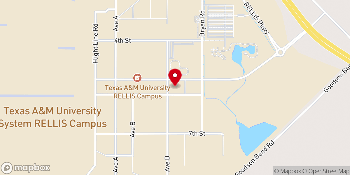 Map showing location of RELLIS Chapel