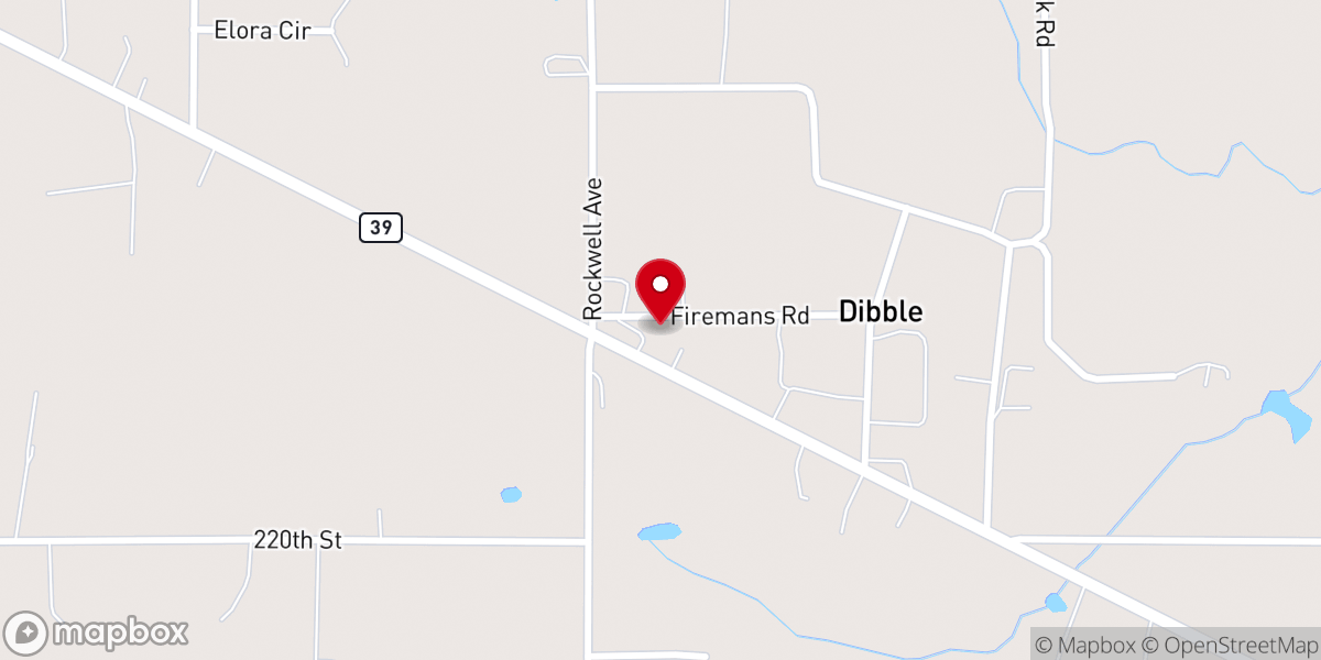 Map showing location of First Baptist Church