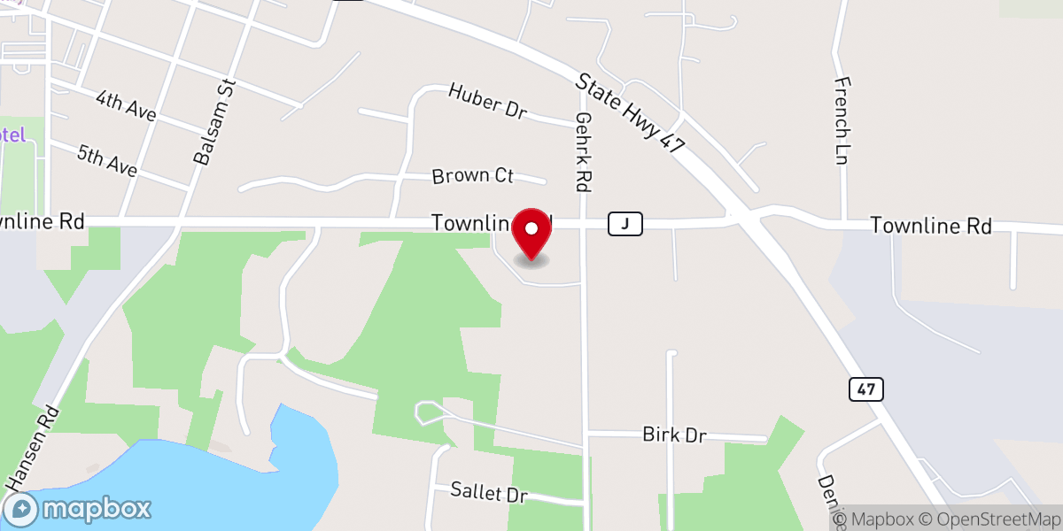 Map showing location of Trinity Lutheran Church - WELS