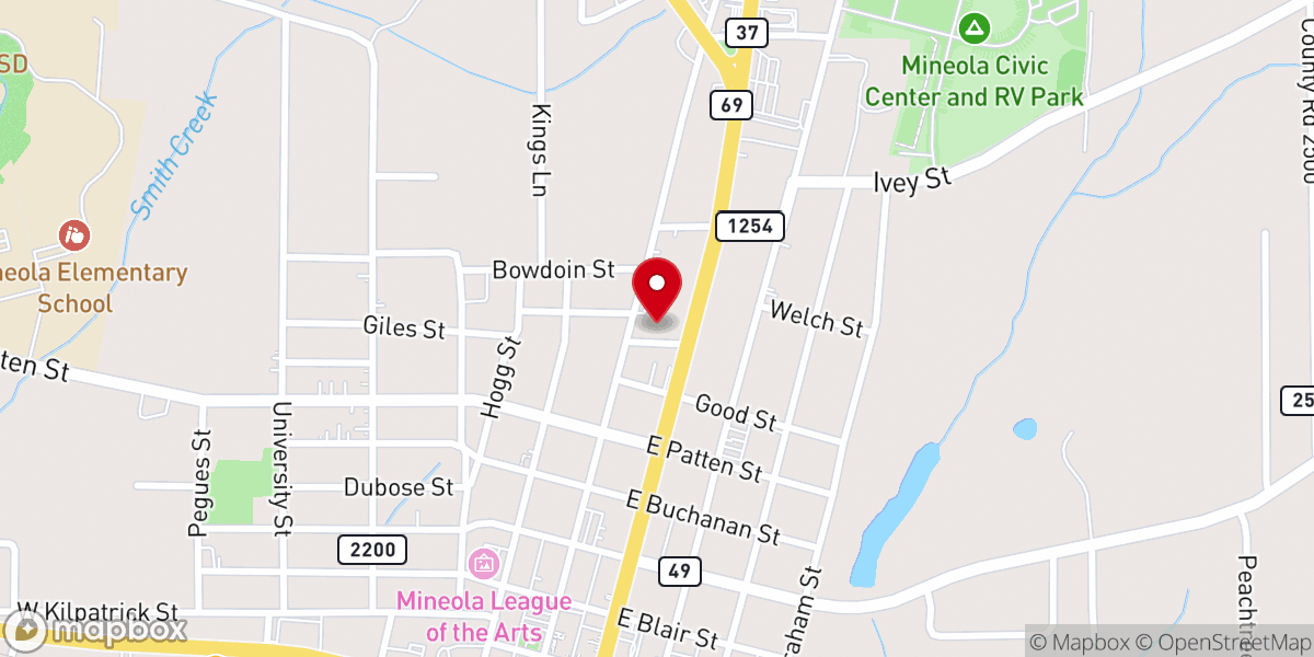 Map showing location of St Dunstan's Episcopal Church