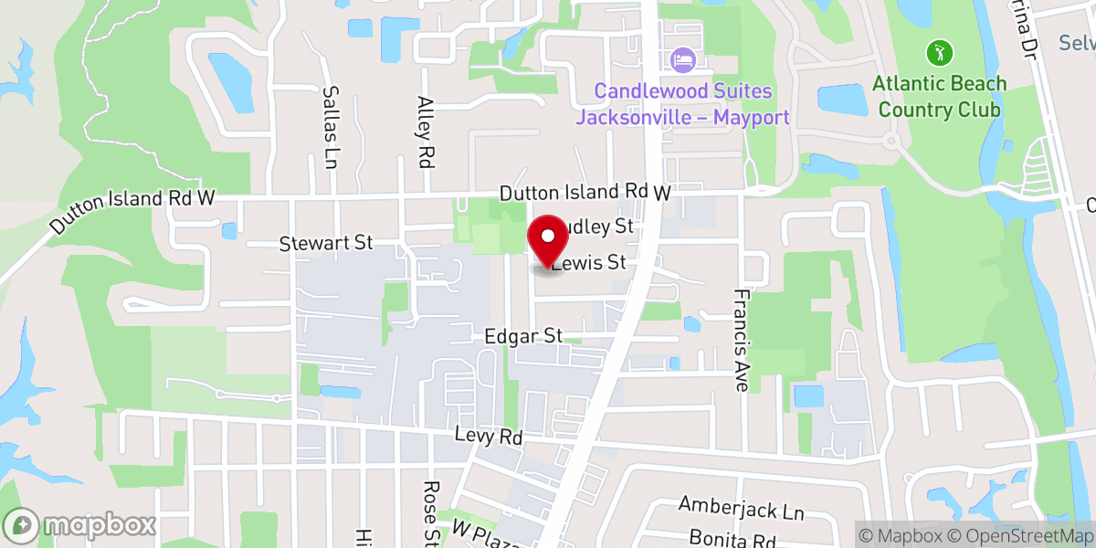 Map showing location of New Community Baptist Church