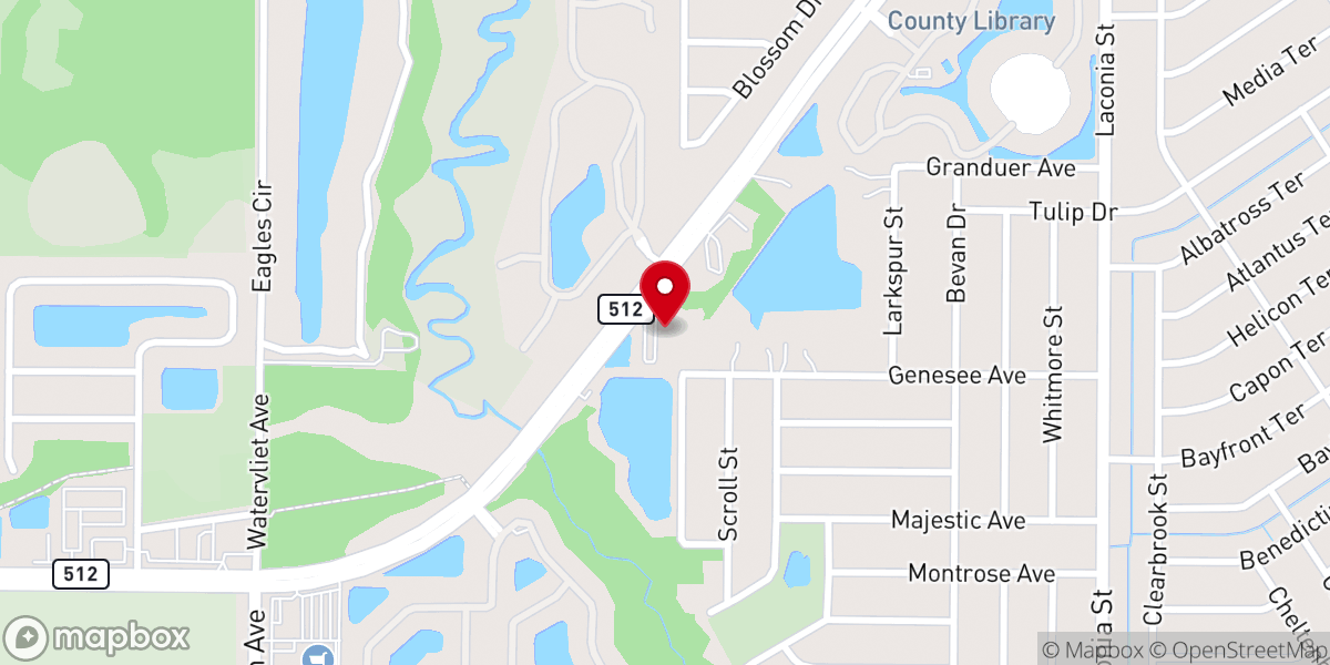 Map showing location of Christ the King Lutheran Church