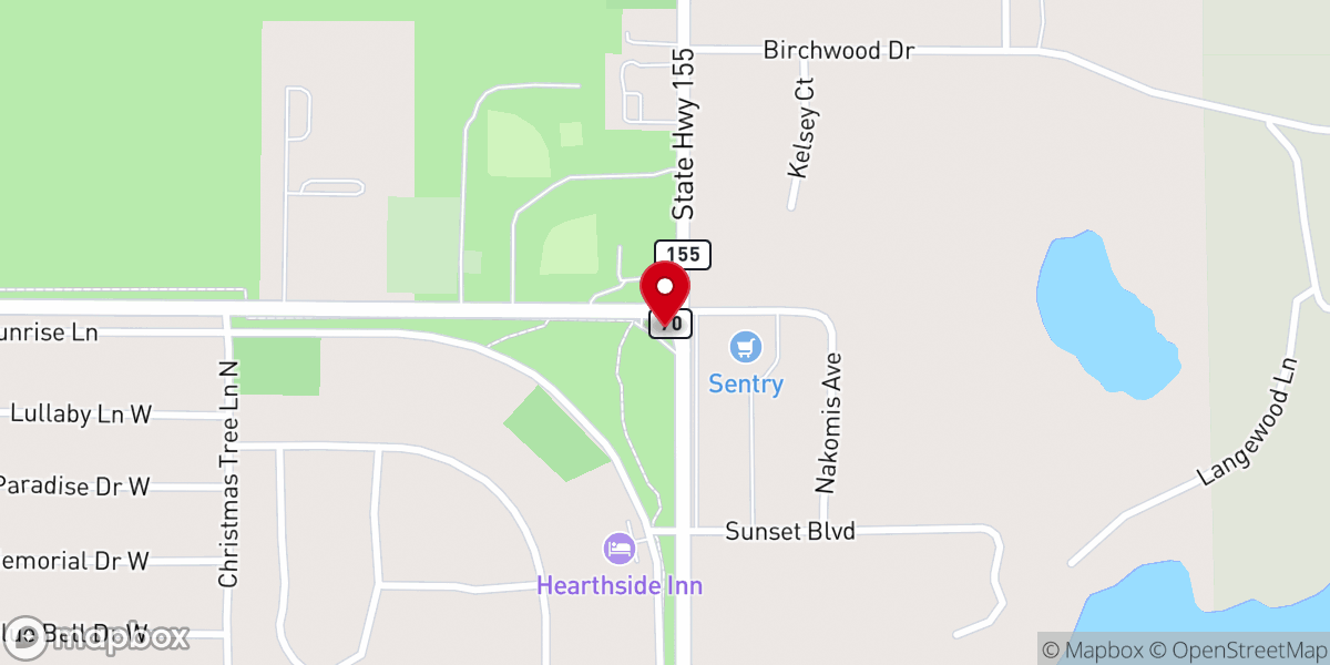 Map showing location of Statue of Chief St. Germain