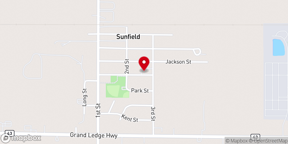 Map showing location of United Methodist Church