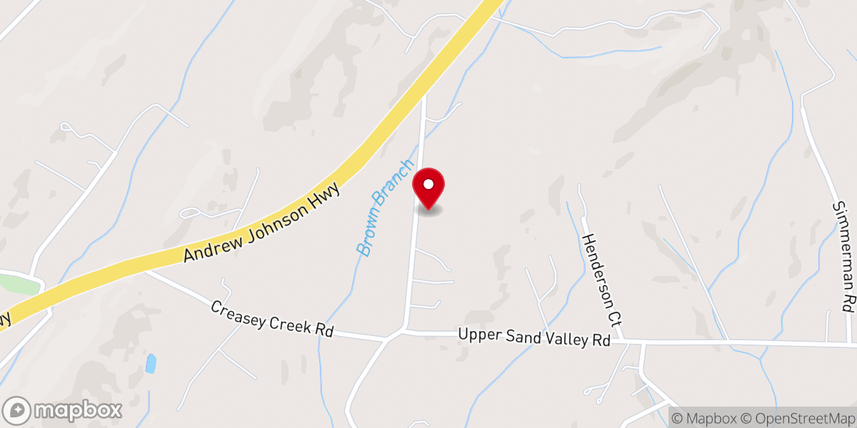 Map showing location of Jonesborough church of Christ