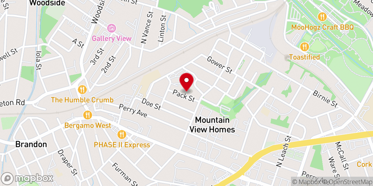 Map showing location of Antioch Missionary Baptist Church