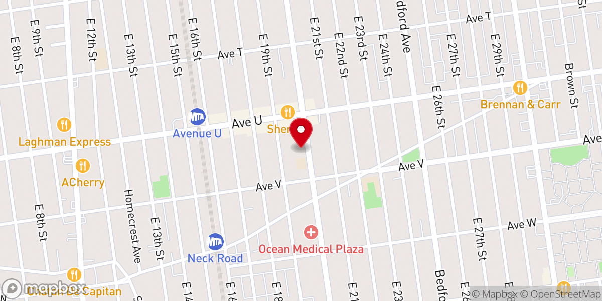 Map showing location of Congregation Pri Chaim