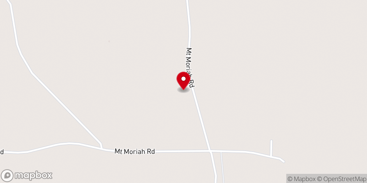 Map showing location of Mount Moriah Baptist Church