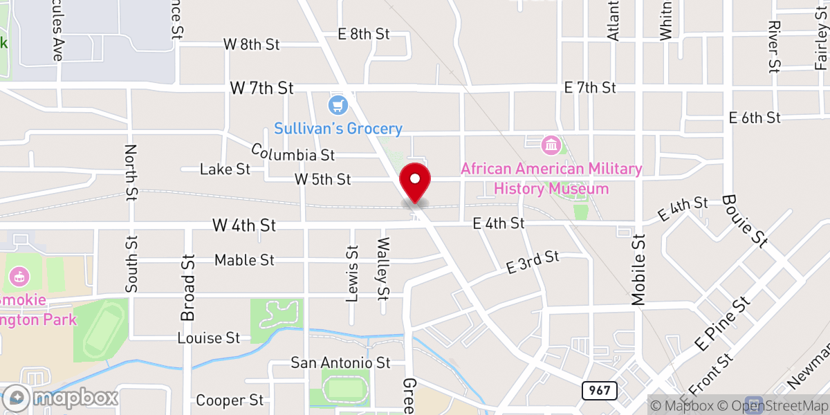 Map showing location of HATTIESBURG DISTRICT UNITED METHODIST CHURCH OFFICE.