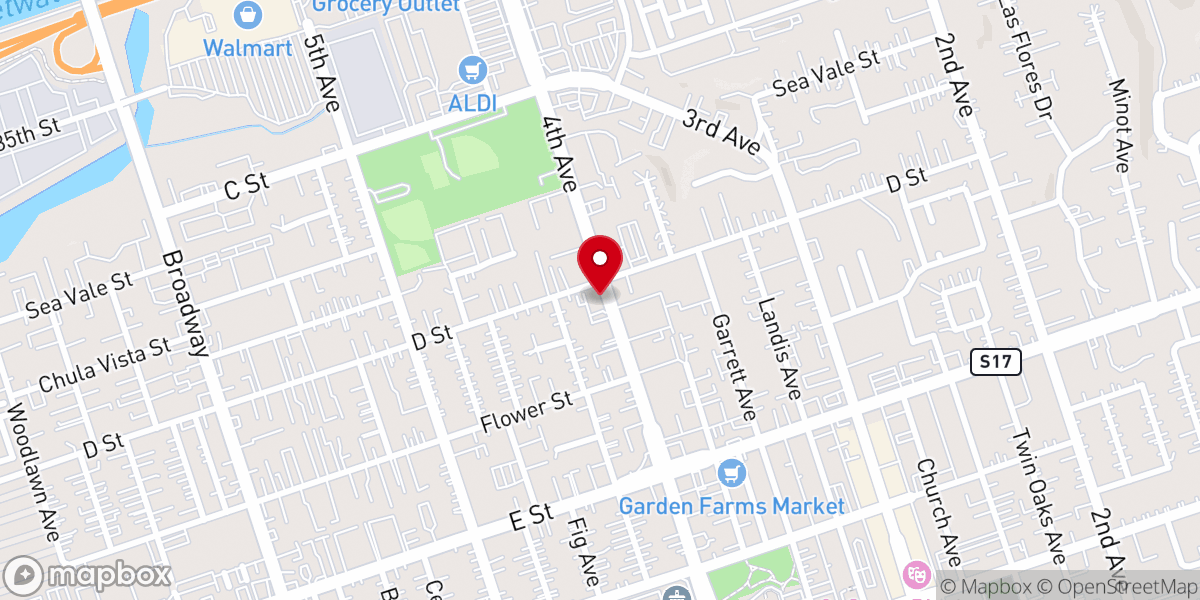 Map showing location of Chula Vista Seventh-day Adventist Church