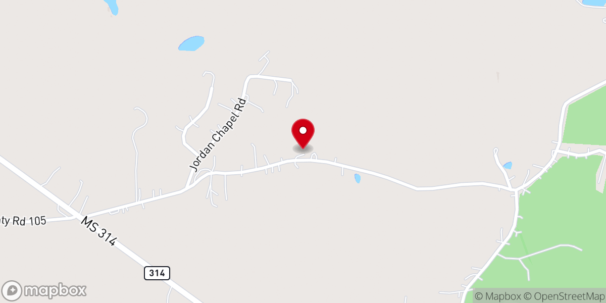 Map showing location of Buford Chapel