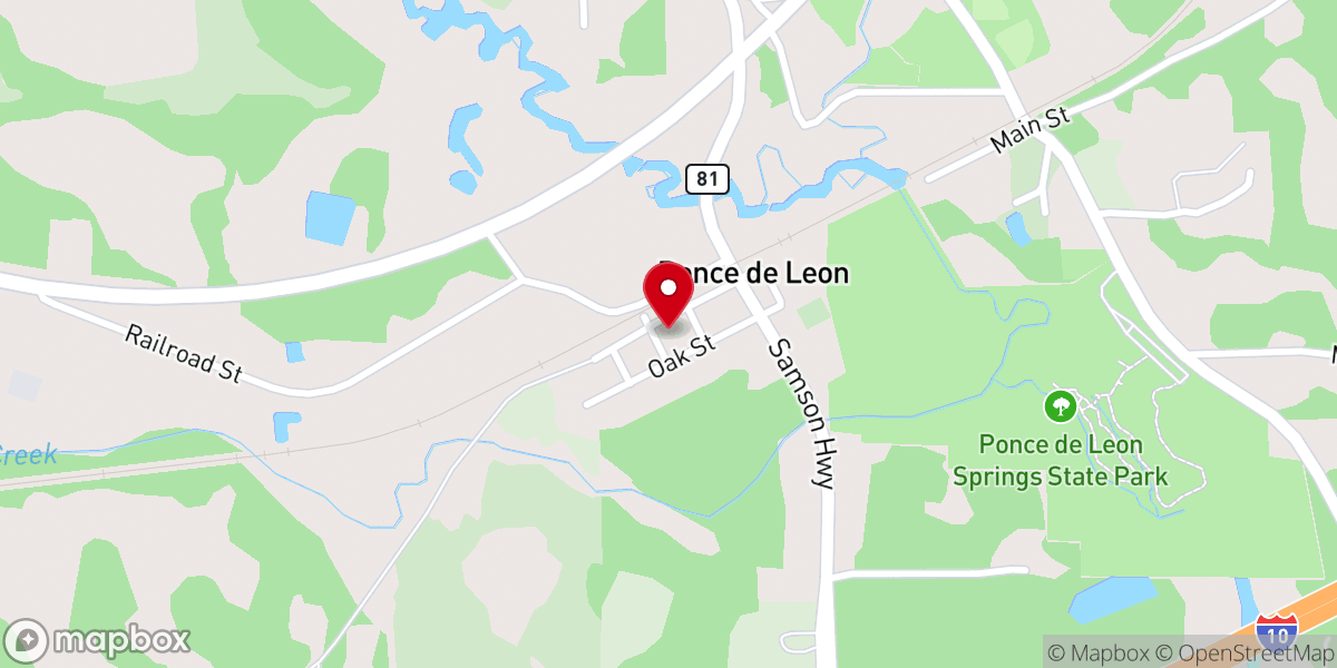 Map showing location of Ponce De Leon United Methodist Church