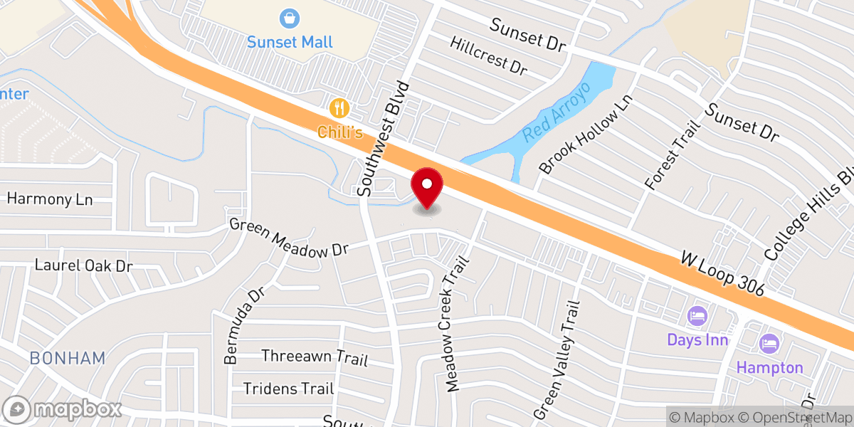 Map showing location of Green Meadow Church of Christ