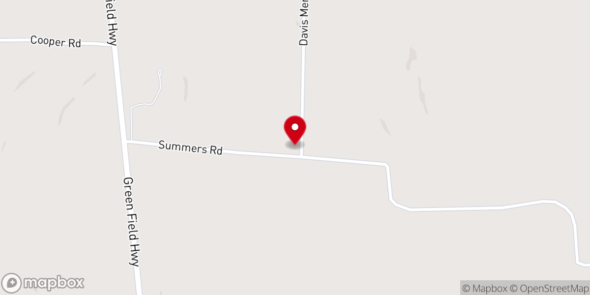 Map showing location of Davis Memorial Baptist Church