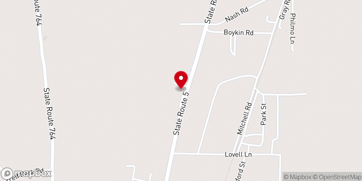 Map showing location of Freedom Baptist Church