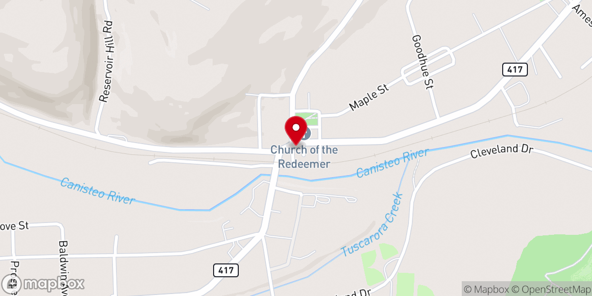 Map showing location of Addison United Methodist Church